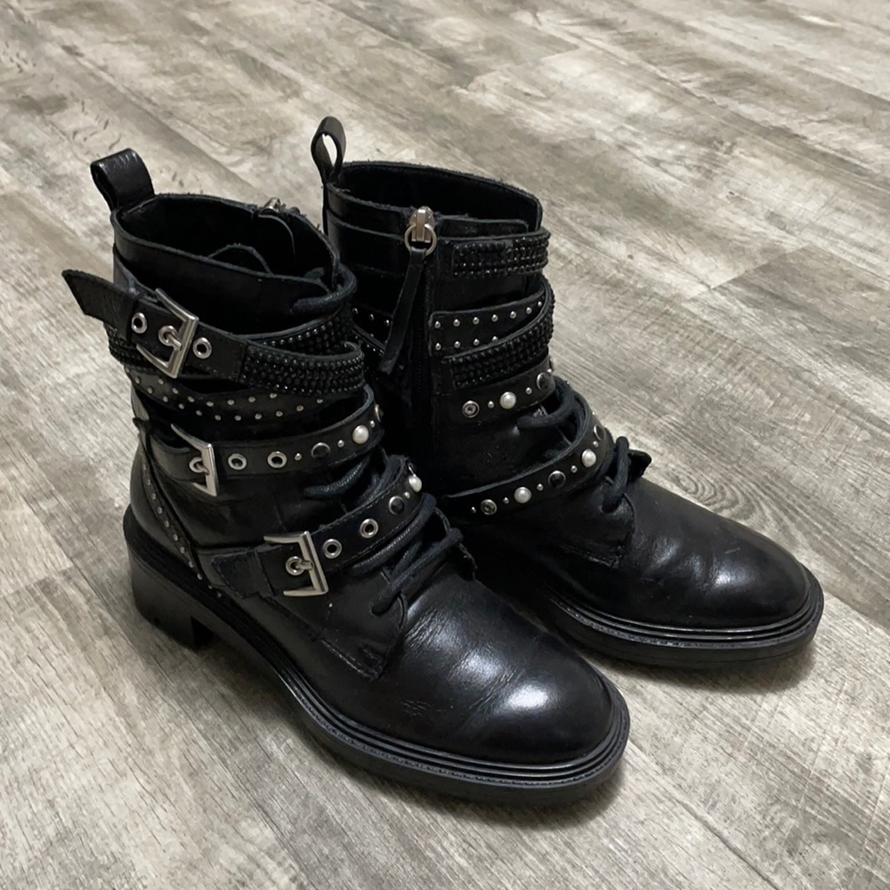 Zara leather boots